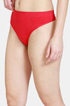 Zivame Medium Rise Zero Coverage Thong - Lipstick Red — thumbnail 3